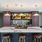 Expansive resident clubhouse with fireplace