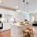 a kitchen with a large island